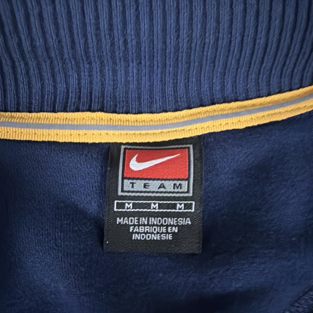 VINTAGE Y2K NIKE TEAM WVU WEST VIRGINIA FULL ZIP SWEATSHIRT FLEECE WOMENS M NWOT - Picture 9 of 13